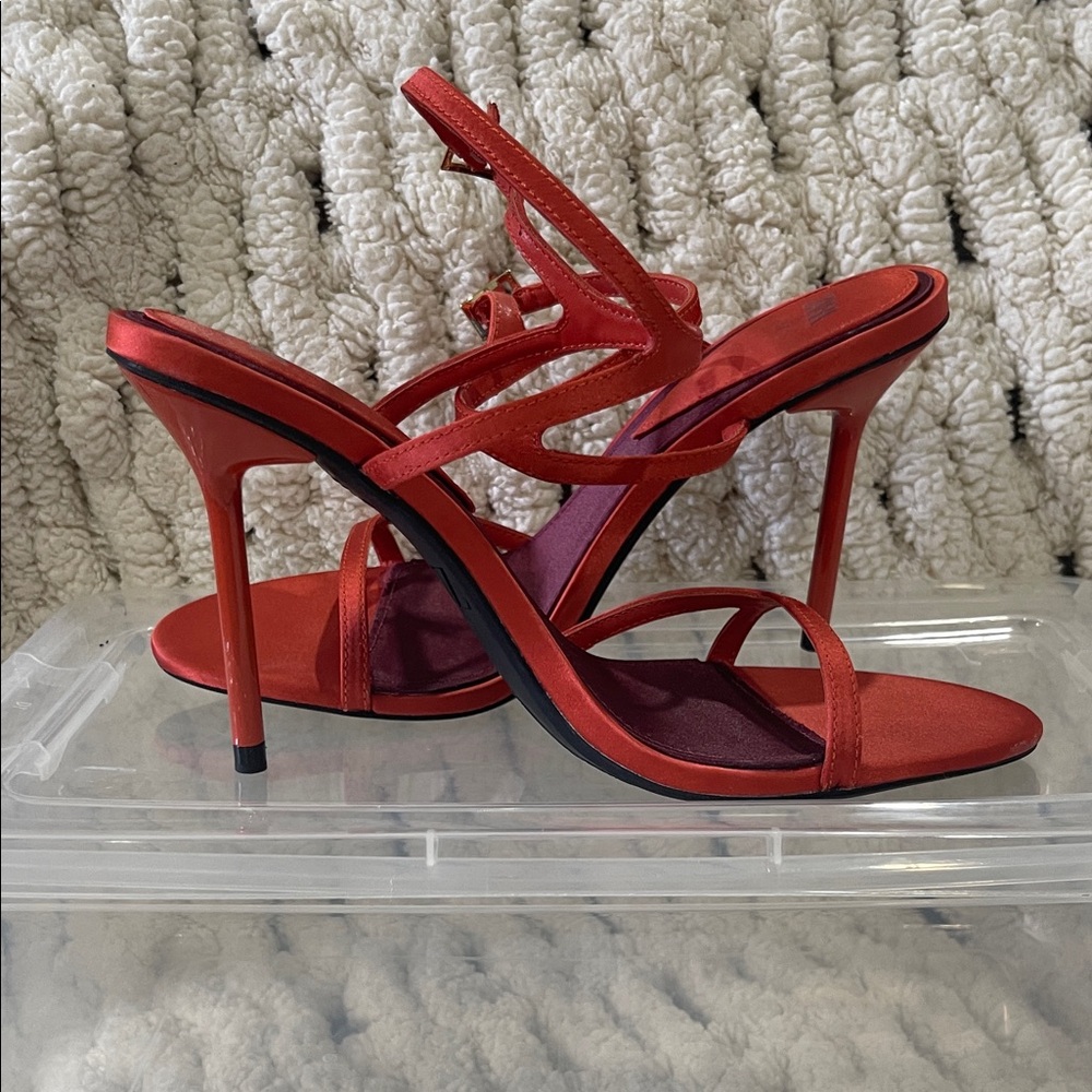 Zara Strappy Red Heels